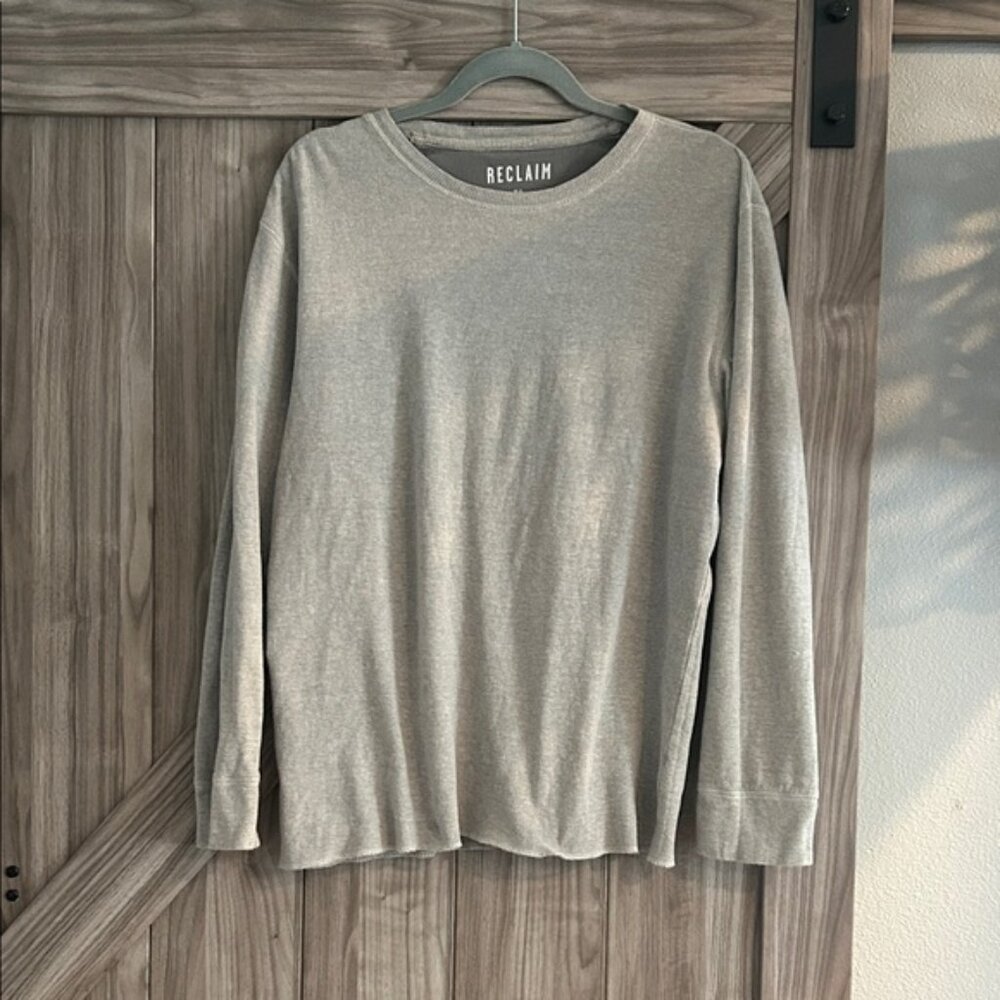 Reclaim Men's Classic Khaki Colored Long‎ Sleeve Tee Size XL
